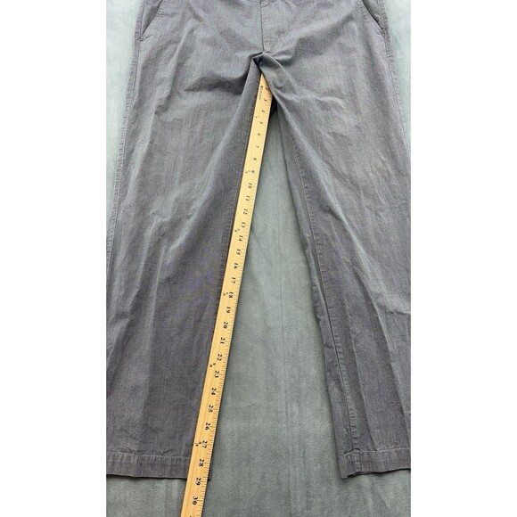 Banana Republic Kentfield Pants Chino Men's 36x30 Gray Herringbone Cotton Casual - Picture 11 of 13